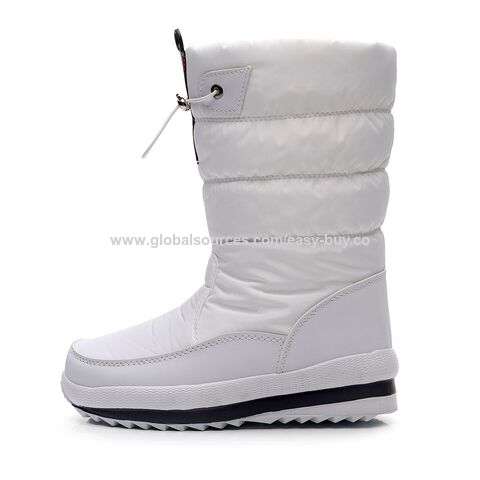 Bottes de neige pour femmes mi-mollet, Bottes de neige rondes pour femmes, Bottes de neige en caoutchouc pour femmes
