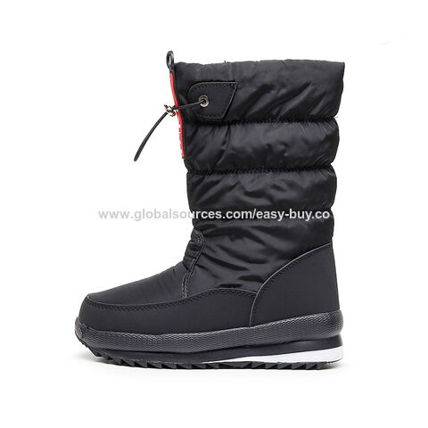 Bottes de neige pour femmes mi-mollet, Bottes de neige rondes pour femmes, Bottes de neige en caoutchouc pour femmes