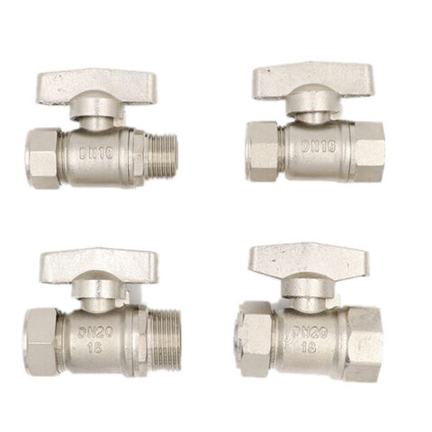 Válvula de Bola de Latón Manual HPb59-1 DN20 para Tubo de Plástico de Aluminio - Válvula de Bola de Latón