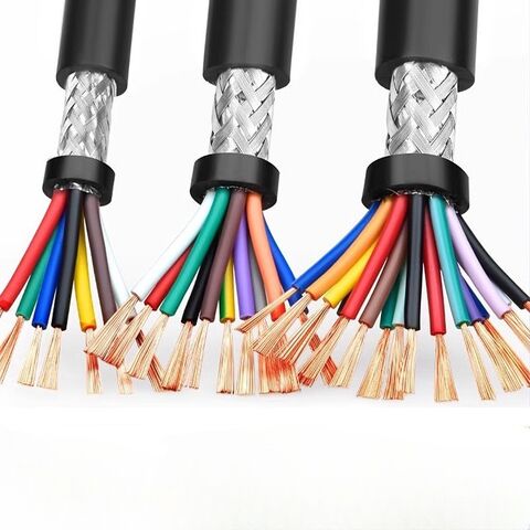 كابل محمي STP 26 24 22 20 18AWG متعدد النواة سلك تحكم إشارة لكابل الصوت / مكبر الصوت / الميكروفون
