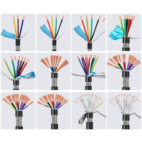 كابل محمي STP 26 24 22 20 18AWG متعدد النواة سلك تحكم إشارة لكابل الصوت / مكبر الصوت / الميكروفون