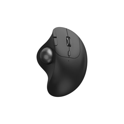 2.4G + BT1 + BT2 Ergonomische kabellose optische Trackball-Maus, präzise, leichtgängige Daumensteuerung, 3 Geräteverbindungen