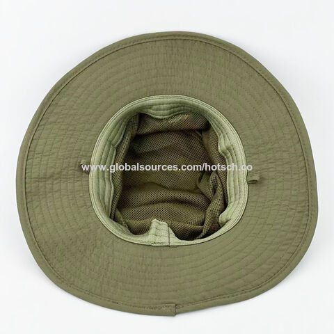 Sombreros de pesca de nailon, sombreros impermeables tipo cubo, sombreros de pesca de poliéster con ala ancha, gorras de pesca para exteriores, sombreros tipo boonie