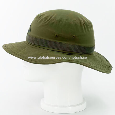 Sombreros de pesca de nailon, sombreros impermeables tipo cubo, sombreros de pesca de poliéster con ala ancha, gorras de pesca para exteriores, sombreros tipo boonie