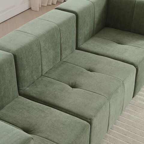 Mobilier de salon moderne en tissu, canapé sectionnel compressé et emballé sous vide pour B2B