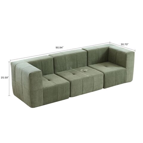Mobilier de salon moderne en tissu, canapé sectionnel compressé et emballé sous vide pour B2B