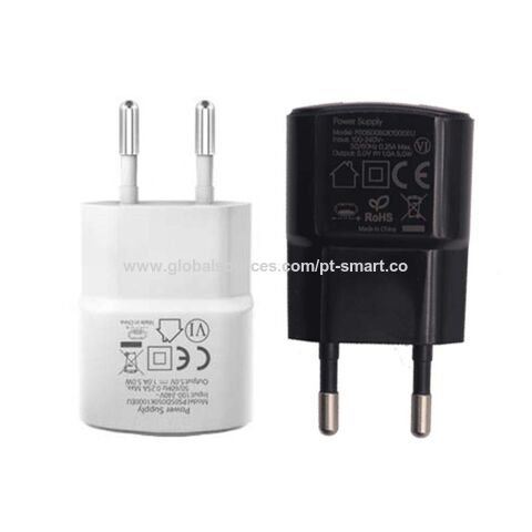 محول USB مثبت على الحائط 5 فولت / 1 أمبير واط 5 واط لشاحن GPS ساعة شاحن الاتحاد الأوروبي