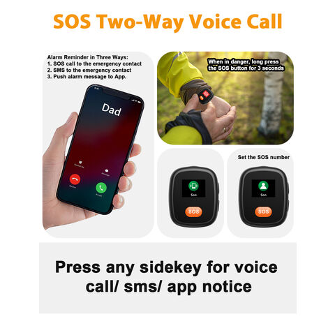 Low Battery Alert Mobile Alarm Emergency Loop Call Waterproof Pendant For Seniors