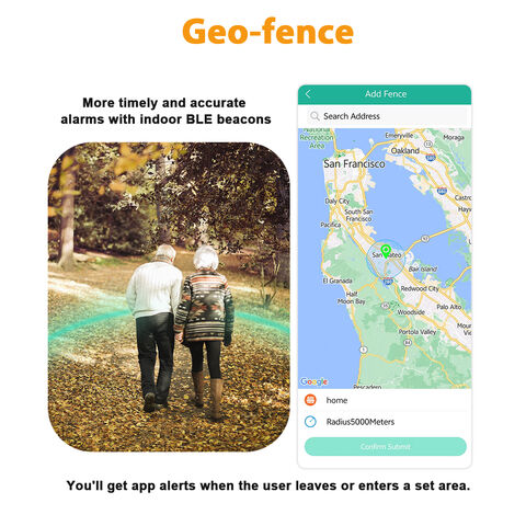 Low Battery Alert Mobile Alarm Emergency Loop Call Waterproof Pendant For Seniors