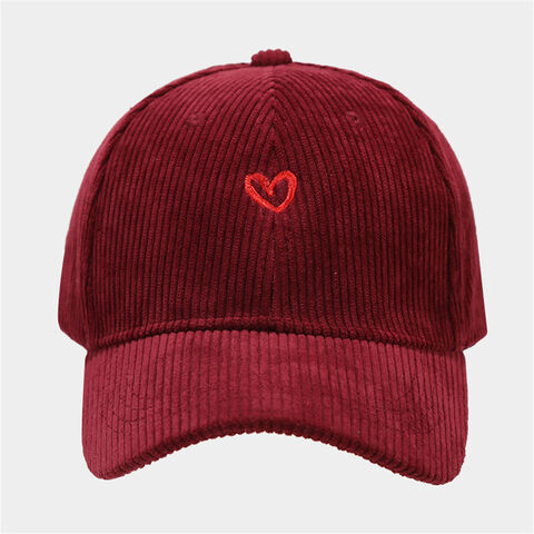 Gorra deportiva diaria de pana lisa teñida en invierno cálido con logotipo bordado OEM