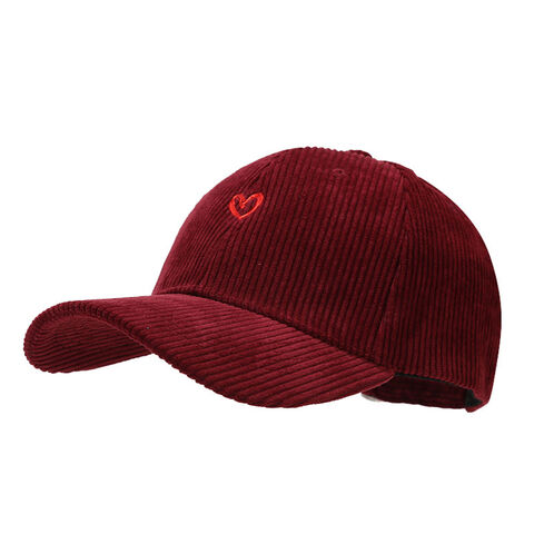 Gorra deportiva diaria de pana lisa teñida en invierno cálido con logotipo bordado OEM