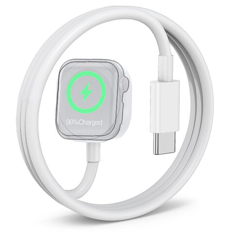Chargeur sans Fil Rapide Blanc 2.5W pour Montre Apple - Chargeur Magnétique sans Fil Tendance