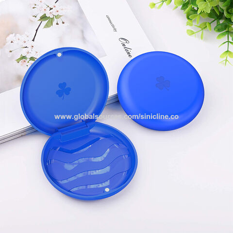 Estuche ortodóntico dental negro de alta calidad para clínica dental, retenedor para dentadura postiza