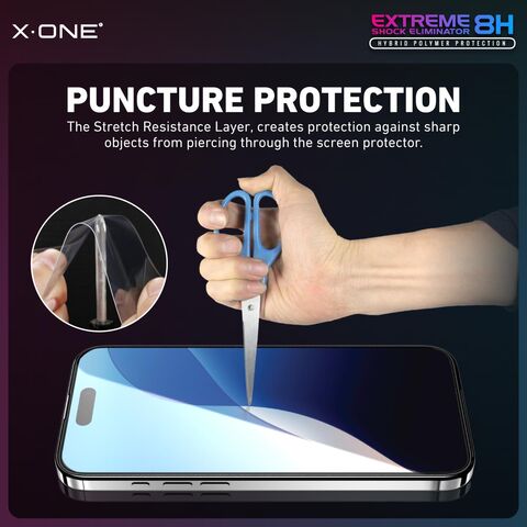 Protector de Pantalla Completo X.one 2.5D, Vidrio Templado 8H Anti-Impacto para iPhone 16promax/16pro/16plus/16, 15, 14 - Claridad HD