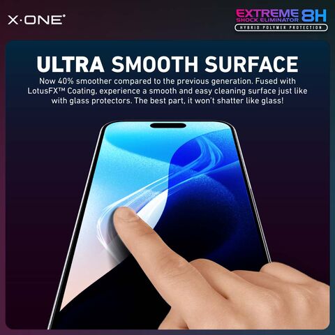 Protector de Pantalla Completo X.one 2.5D, Vidrio Templado 8H Anti-Impacto para iPhone 16promax/16pro/16plus/16, 15, 14 - Claridad HD