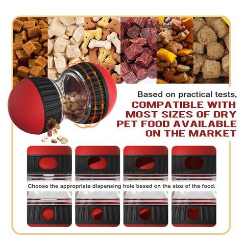 Jouet Puzzle pour Chien, Distributeur de Friandises Réglable, Balle Distributrice de Nourriture, Distributeur Lent Robuste, Jouet d'Entraînement pour Chiots, Enrichissement, Logo Imprimable