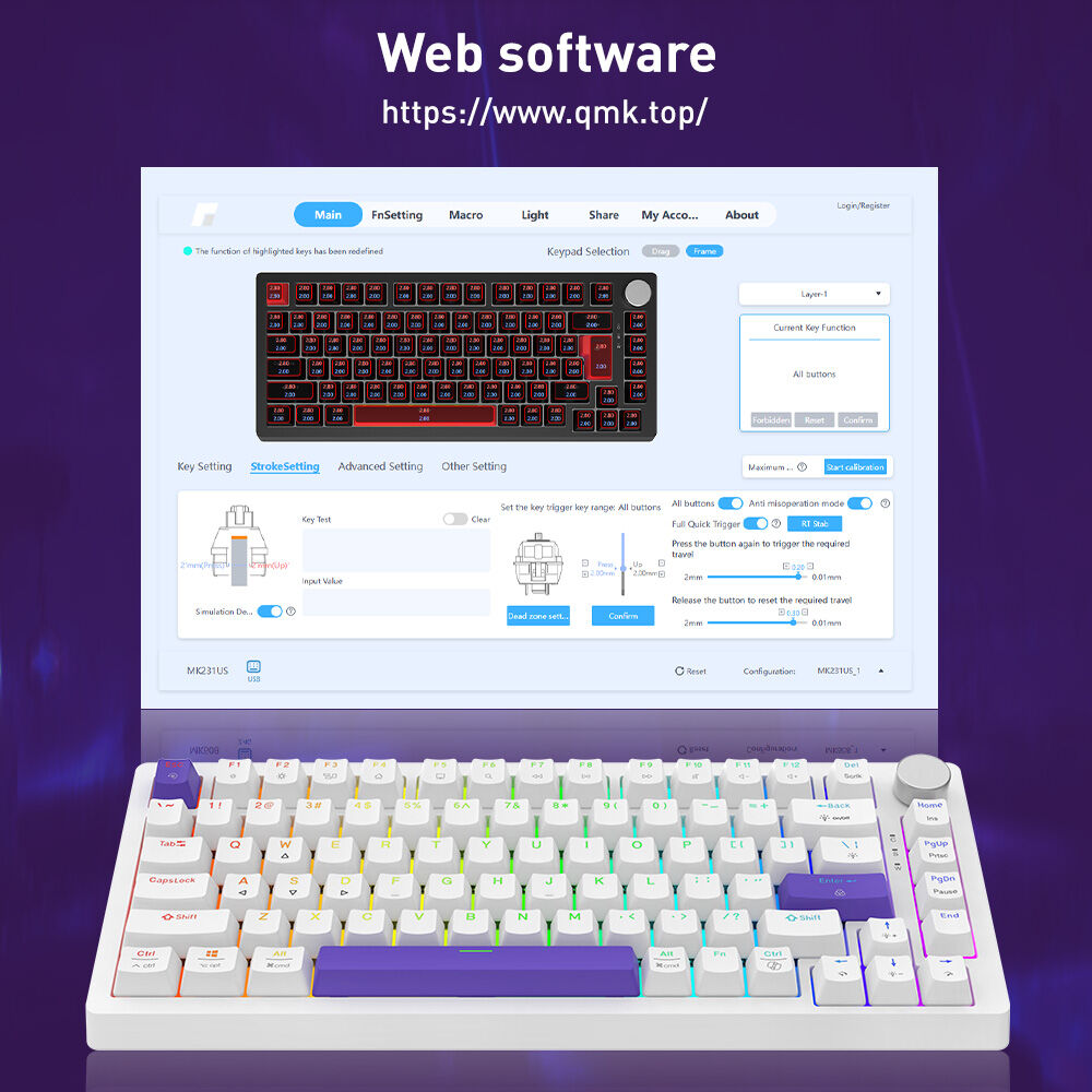 Bulk Buy China Wholesale Ky-mk231 Magnetic Axis Gaming Keyboard - 0.1ms ...