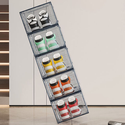 Großhandel Kunststoff Klare Schuhaufbewahrungsbox Staubdicht Transparente Acryl Schuh Lagerung Stapelbar