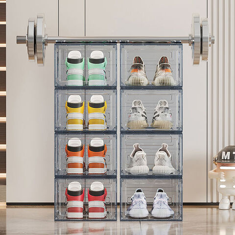 Großhandel Kunststoff Klare Schuhaufbewahrungsbox Staubdicht Transparente Acryl Schuh Lagerung Stapelbar