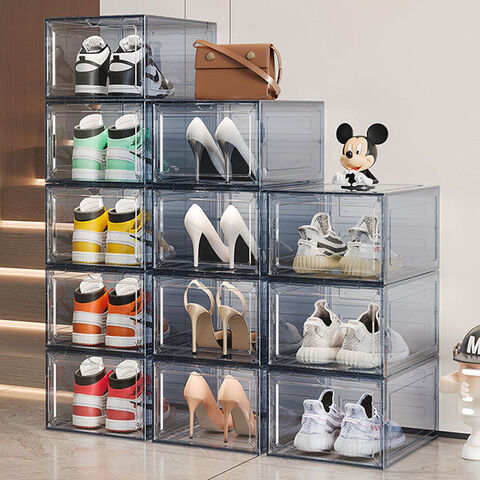 Großhandel Kunststoff Klare Schuhaufbewahrungsbox Staubdicht Transparente Acryl Schuh Lagerung Stapelbar