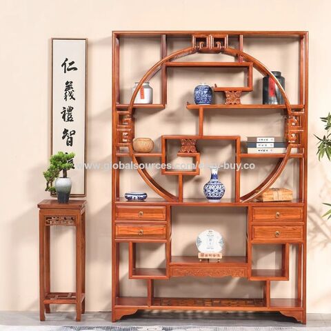 Vitrina para Gabinete de Curiosidades, Estante de Té Duobao Pavilion, Gabinete de Exhibición para Sala de Té y Sala de Estar, Estante de Almacenamiento