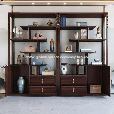 Vitrina para Gabinete de Curiosidades, Estante de Té Duobao Pavilion, Gabinete de Exhibición para Sala de Té y Sala de Estar, Estante de Almacenamiento