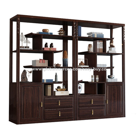 Vitrina para Gabinete de Curiosidades, Estante de Té Duobao Pavilion, Gabinete de Exhibición para Sala de Té y Sala de Estar, Estante de Almacenamiento