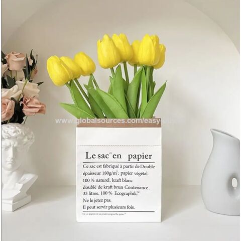 Boîtes à Fleurs Posy Vente Directe Usine Panier à Motifs Recyclables Boîte d'Emballage pour Fleurs avec Gaufrage Feuille d'Or Ensemble Bouquet Cadeau Populaire