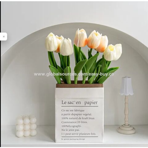 Boîtes à Fleurs Posy Vente Directe Usine Panier à Motifs Recyclables Boîte d'Emballage pour Fleurs avec Gaufrage Feuille d'Or Ensemble Bouquet Cadeau Populaire