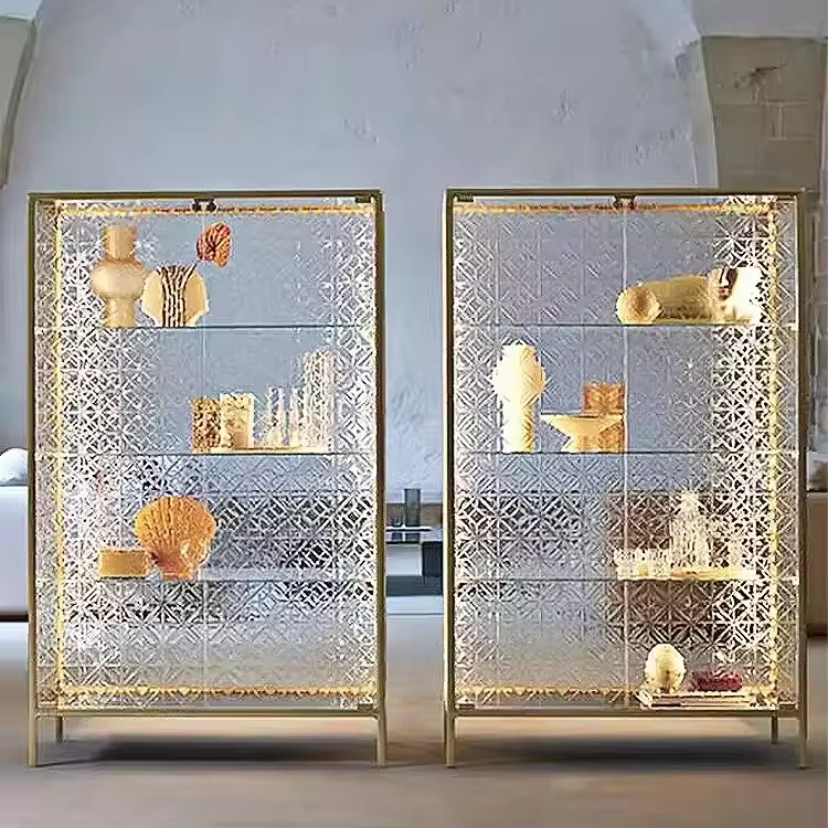 The Modern Design Style Luxurious Glass Cabinet For Storage In The ...