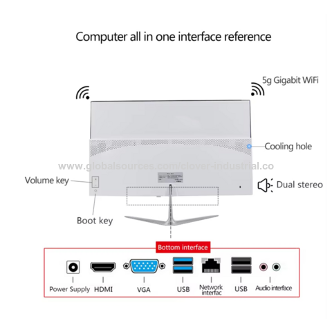 PC todo en uno sin marco con I5-12th Gen-memoria configurable, ultra delgada, excelentes térmicas