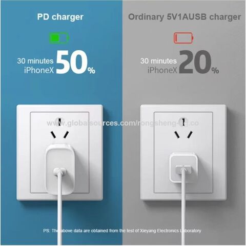 Pengisi daya cepat berkualitas tinggi untuk Apple PD Charger tipe-c adaptor daya Pengisi Daya Cepat pengisi daya dinding putih