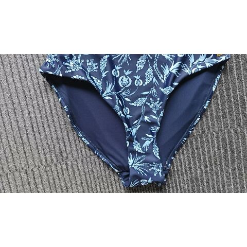 Trajes de Baño de Mujer con Espalda Cruzada, Monokini, Trajes de Baño de Una Pieza para Mujer, Tejido Reciclado con Cuello de Crochet - Venta al por mayor
