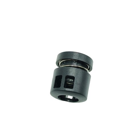 Attaches en plastique en gros avec boucle à ressort supérieure creuse, adaptées aux bagages et aux vestes de vêtements. Ouverture maximale de 4 mm.