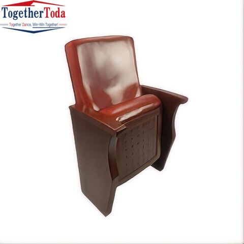 Mobilier de Théâtre Moderne Haut de Gamme, Fauteuil Pliant Confortable en Cuir pour Auditorium, Mobilier de Cinéma et de Théâtre
