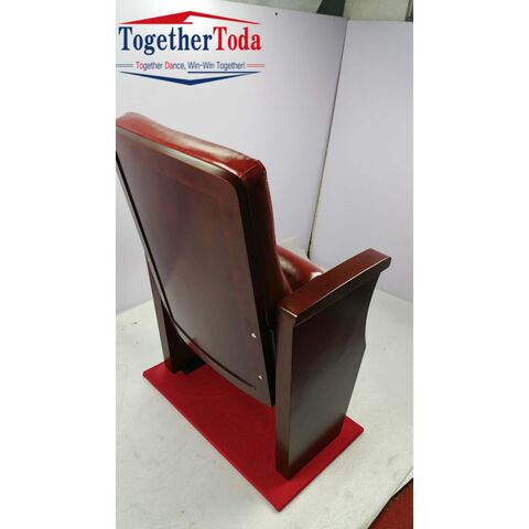 Mobilier de Théâtre Moderne Haut de Gamme, Fauteuil Pliant Confortable en Cuir pour Auditorium, Mobilier de Cinéma et de Théâtre