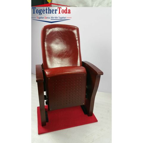 Mobilier de Théâtre Moderne Haut de Gamme, Fauteuil Pliant Confortable en Cuir pour Auditorium, Mobilier de Cinéma et de Théâtre