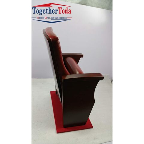 Mobilier de Théâtre Moderne Haut de Gamme, Fauteuil Pliant Confortable en Cuir pour Auditorium, Mobilier de Cinéma et de Théâtre