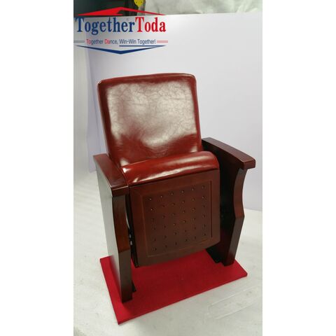 Mobilier de Théâtre Moderne Haut de Gamme, Fauteuil Pliant Confortable en Cuir pour Auditorium, Mobilier de Cinéma et de Théâtre