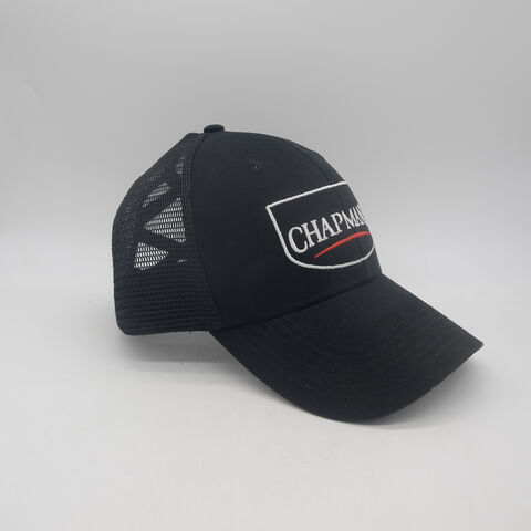 Casquettes de baseball avec alphabet brodé au design populaire, casquettes de camionneur en maille avec arrière ouvert