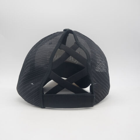 Casquettes de baseball avec alphabet brodé au design populaire, casquettes de camionneur en maille avec arrière ouvert