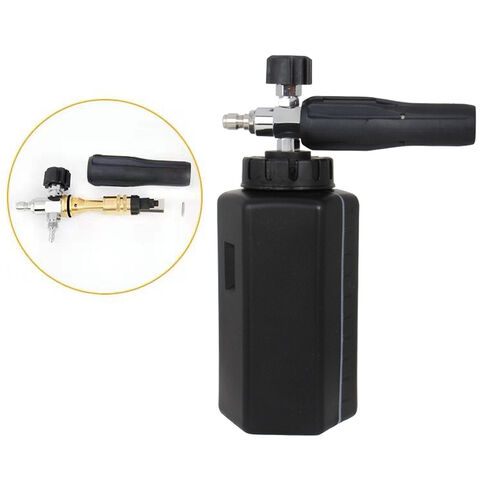 Connecteur Rapide de Nettoyeur Haute Pression pour Voiture 1000W, Lance à Mousse de Neige en Cuivre et Plastique, Canon à Mousse Noir