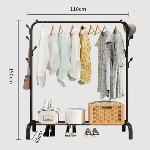 Vente en gros d'usine, portants à vêtements portables, portant à vêtements en métal avec roues pour vêtements, chapeaux, chaussures