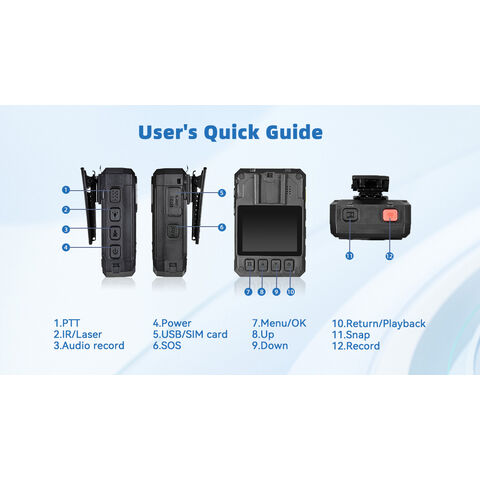 OEM ODM Bodycam mit drahtloser Live-Übertragung, GPS-Tracking, 1440P Auflösung, IP66 wasserdicht für den Außenbereich, Überwachungskamera