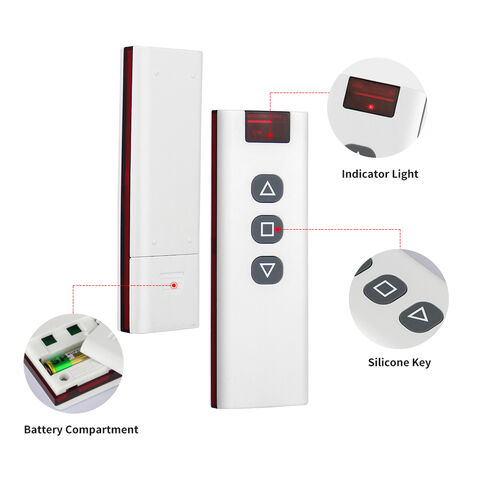 Receptor de Control Remoto Inalámbrico RF de 2 Canales con Código de Aprendizaje de 3 Botones para Puerta Eléctrica, Elevación, Grúa, Bomba de Agua, Motor