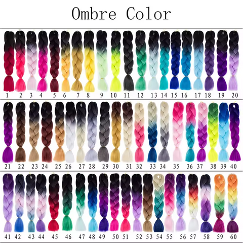 Prix de gros usine 24 pouces Jumbo Hair Braid Ombre Couleur 100G Tresses synthétiques Cheveux pour femmes Tressage de cheveux