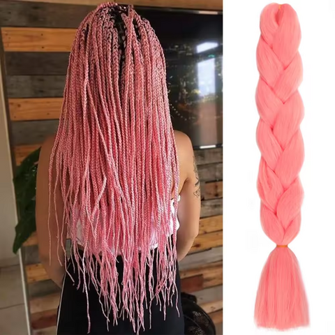 Prix de gros usine 24 pouces Jumbo Hair Braid Ombre Couleur 100G Tresses synthétiques Cheveux pour femmes Tressage de cheveux