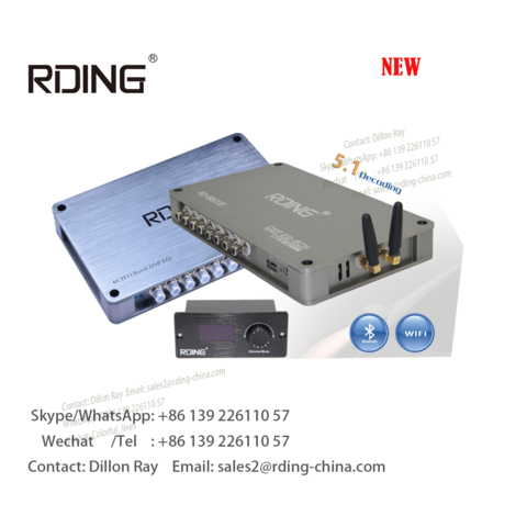 Amplificateur de puissance multifonctionnel de niveau ingénierie RDING avec décodage DSP 8 canaux