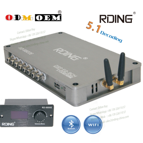 Amplificateur de puissance multifonctionnel de niveau ingénierie RDING avec décodage DSP 8 canaux