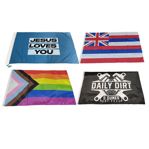 3x5ft Flagge Banner Günstige Deko Outdoor Sublimation Werbekampagne Doppelseitig 100% Polyester Druck Logo Benutzerdefinierte Flaggen